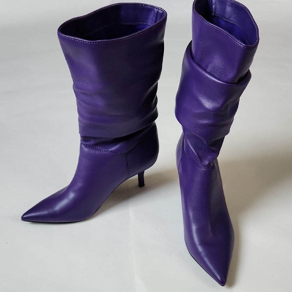 6 NEW Y2K Marc Fisher Purple Heeled Boots